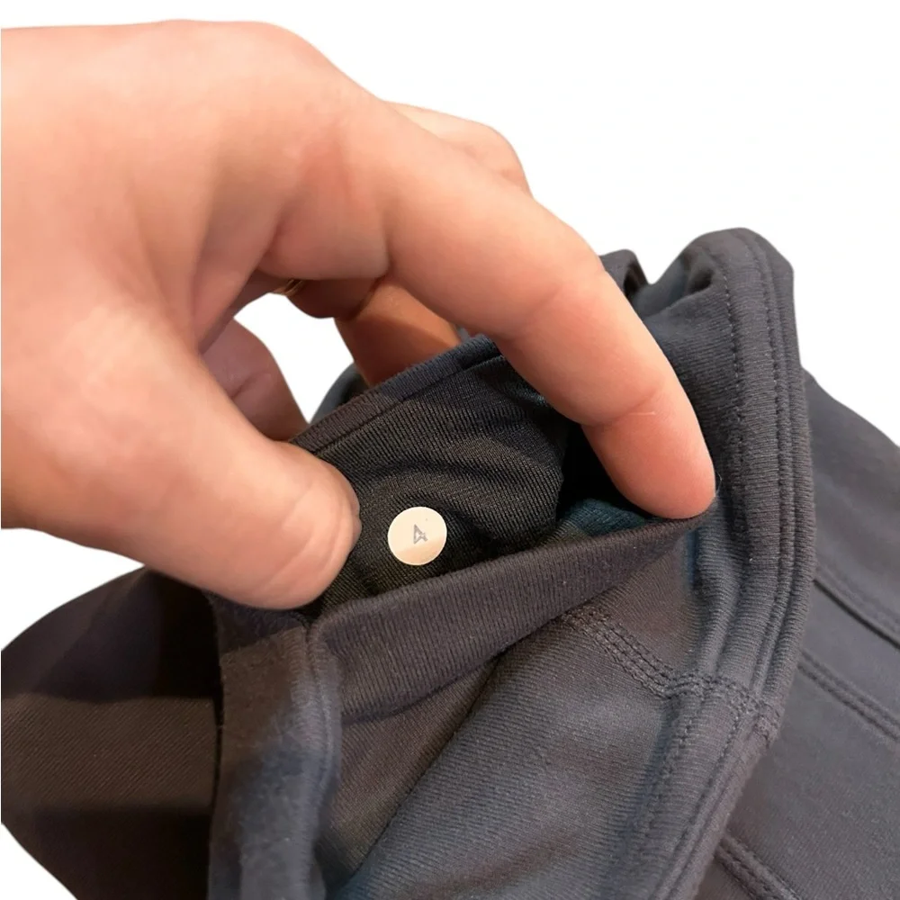 Lululemon Acro cropped grey leggings size 4 peacock‎